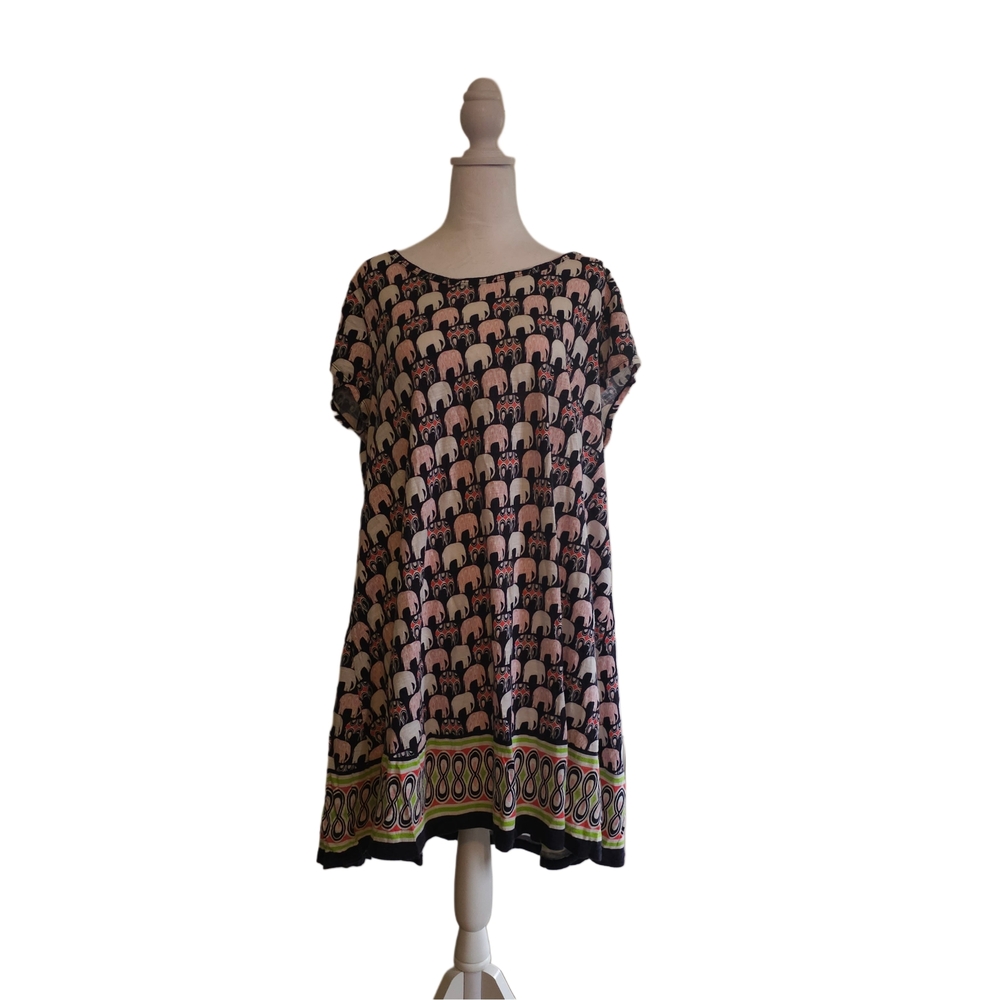 Crown & Ivy Pink Elephant Print Dress